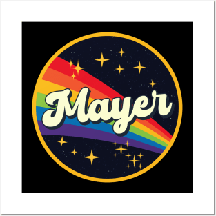 Mayer // Rainbow In Space Vintage Style Posters and Art